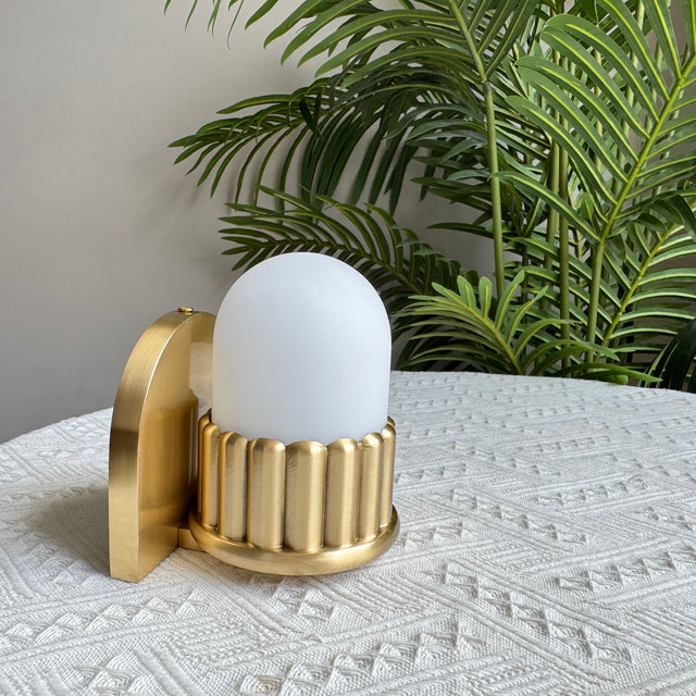 Fluted Solid Brass Wall Sconce