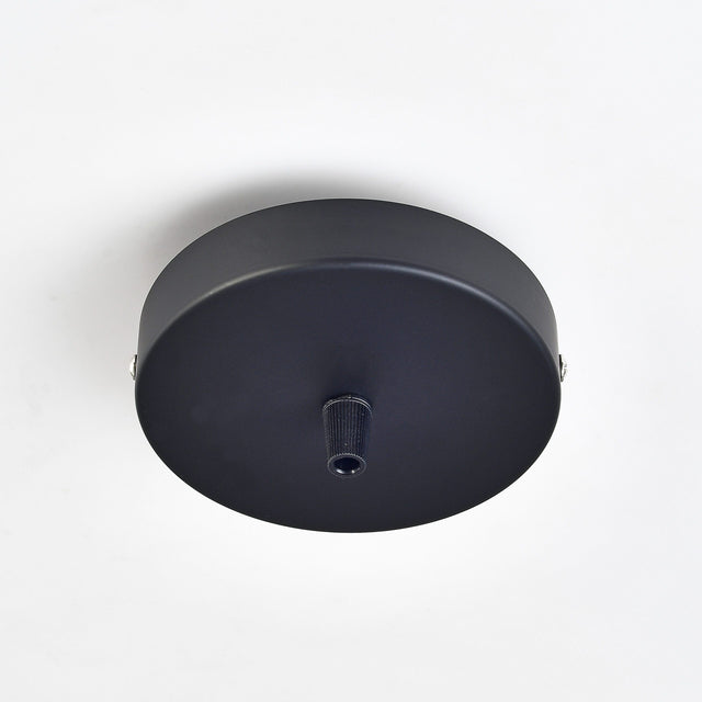 1-Port Black Ceiling Canopy With Nylon Cord Grip