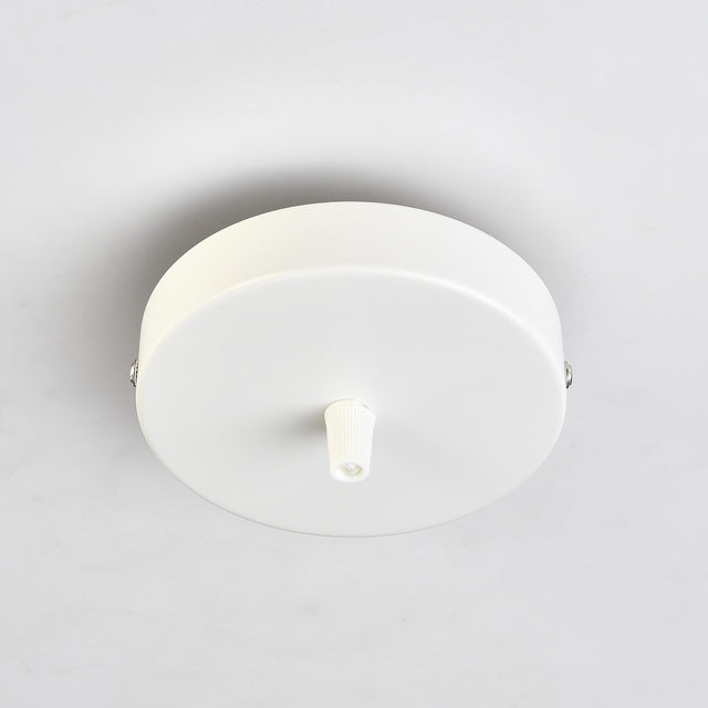 1-Port White Ceiling Canopy With Nylon Cord Grip