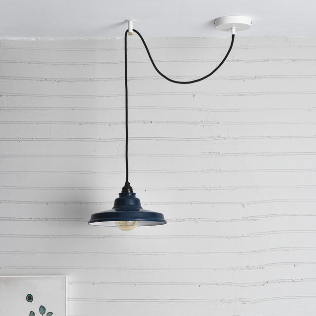 1-Port White Ceiling Canopy With Nylon Cord Grip