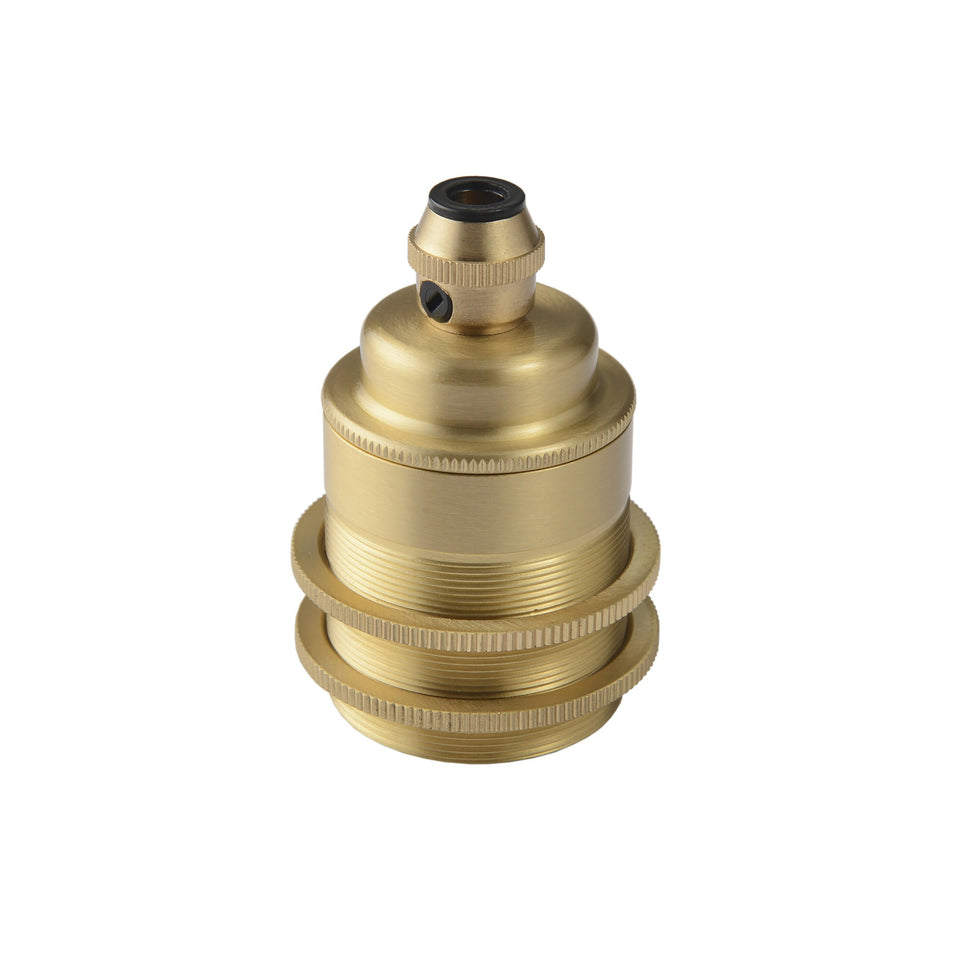 Shade-Ready Brass E26 Light Bulb Socket