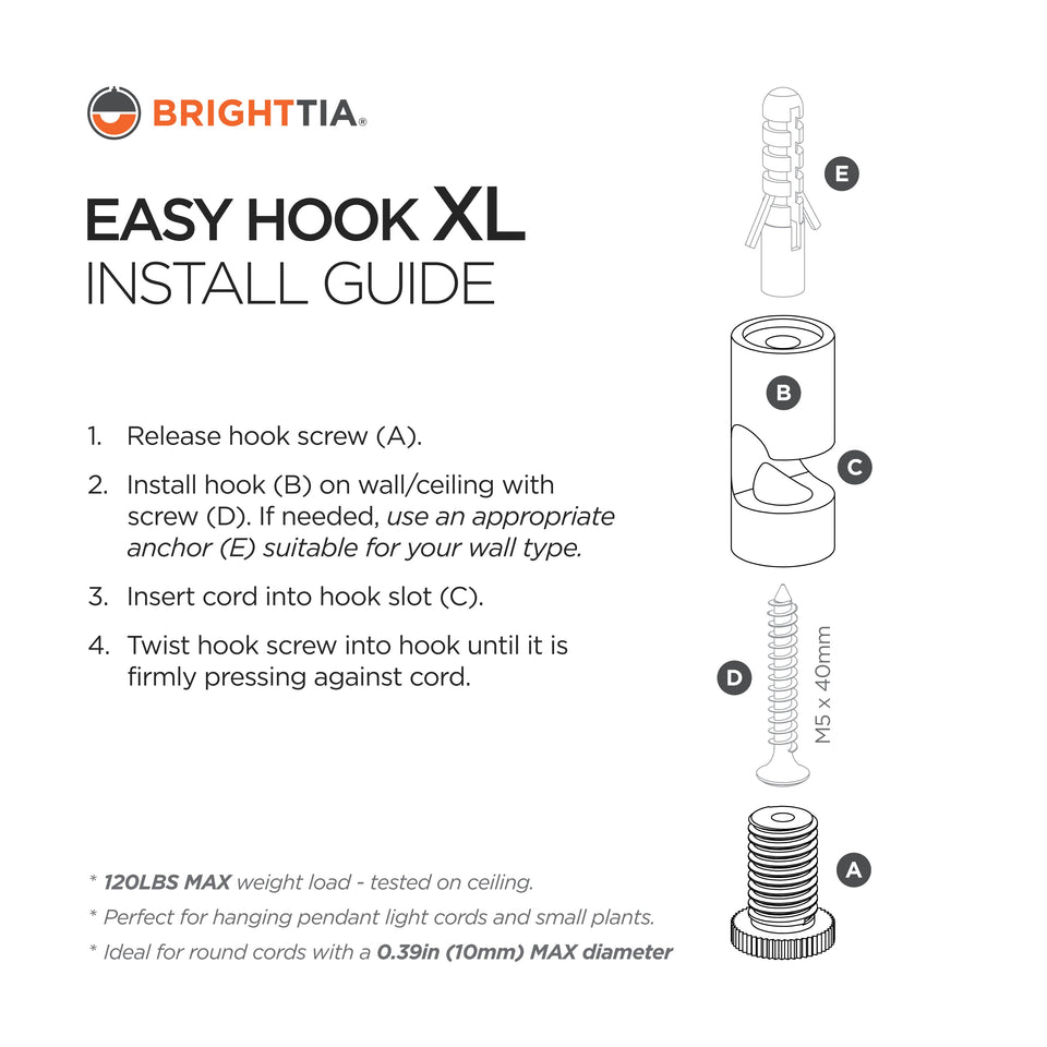 Easy Ceiling Hook XL - Black