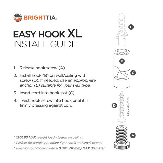 Easy Ceiling Hook XL - Aluminum