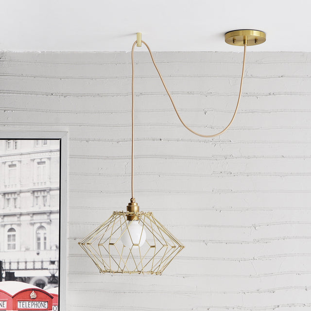 Transformable Stainless Steel Wire Bowl Lamp Shade - Small Gold