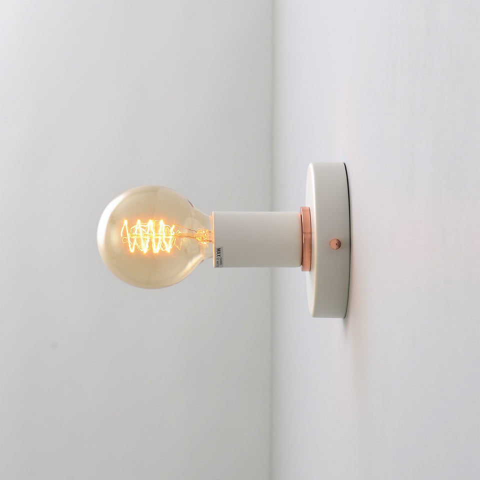 Simple Ring Surface Mount Light - White/Rose Gold