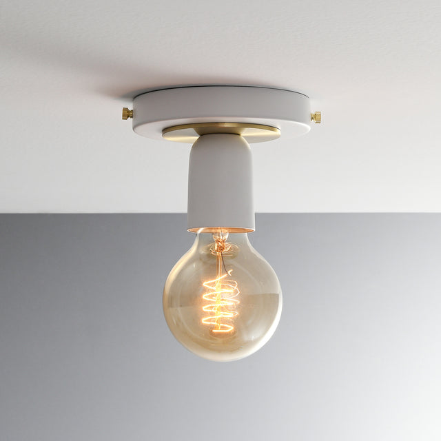 Luna Surface Mount Light - White/Gold