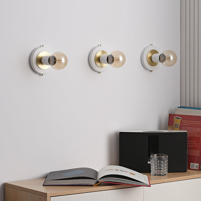 Luna Surface Mount Light - White/Gold