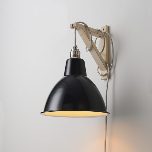 Premium Brass Shade Ready Plug-In Pendant - Nickel