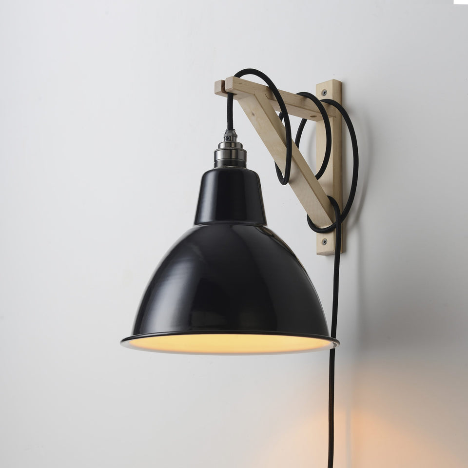 Premium Brass Shade Ready Plug-In Pendant - Gunmetal