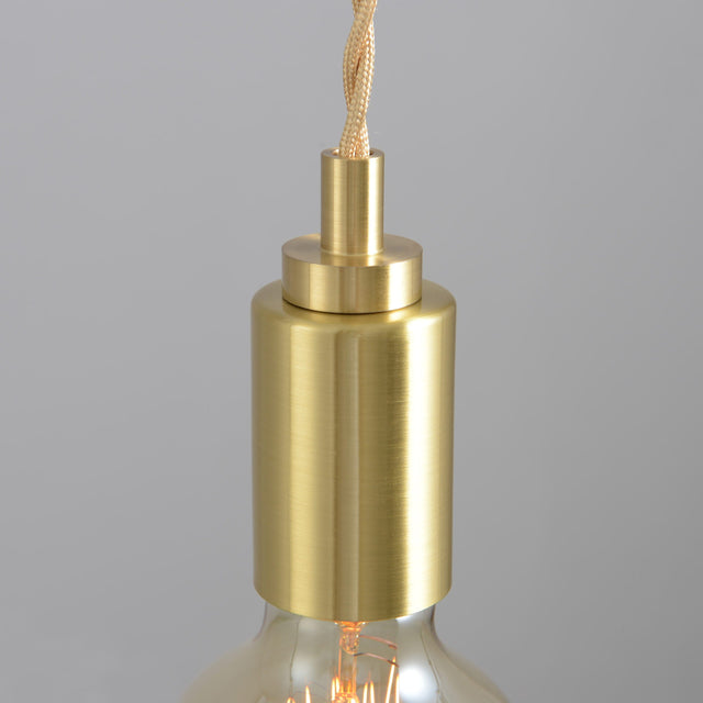 Simple Top Portable Plug-In Pendant - Brushed Gold