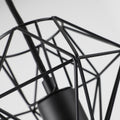 BP0017-1CP-Black-Industrial Swag Plug-In Pendant Light with Diamond Wire Cage