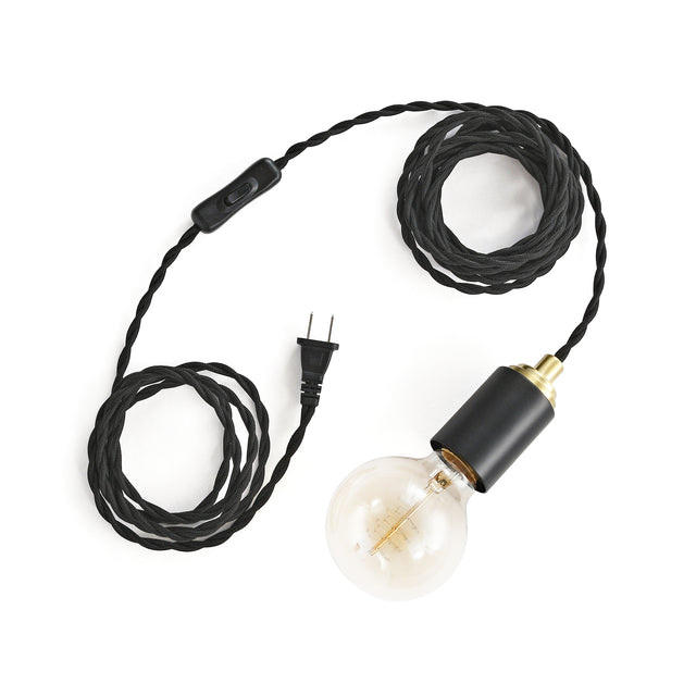 Step Up Plug-In Pendant - Black & Gold