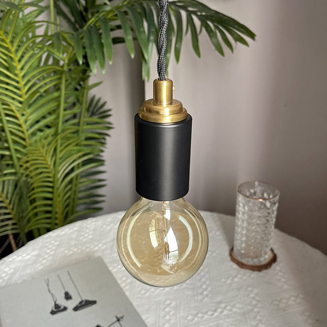 Step Up Plug-In Pendant - Black & Gold