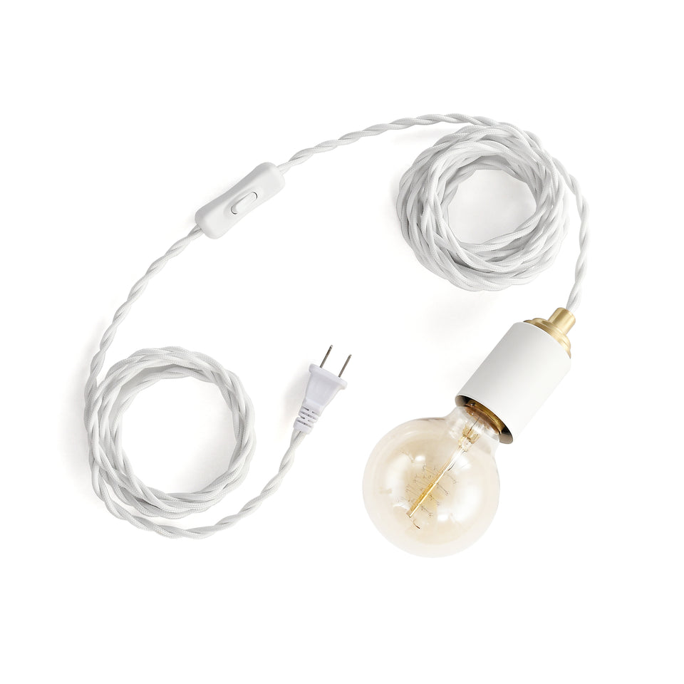 Step Up Plug-In Pendant - White & Gold