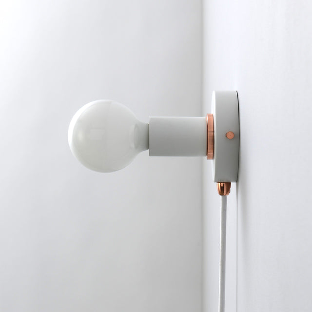 Simple Ring Plug In Wall Sconce - White/Rose Gold