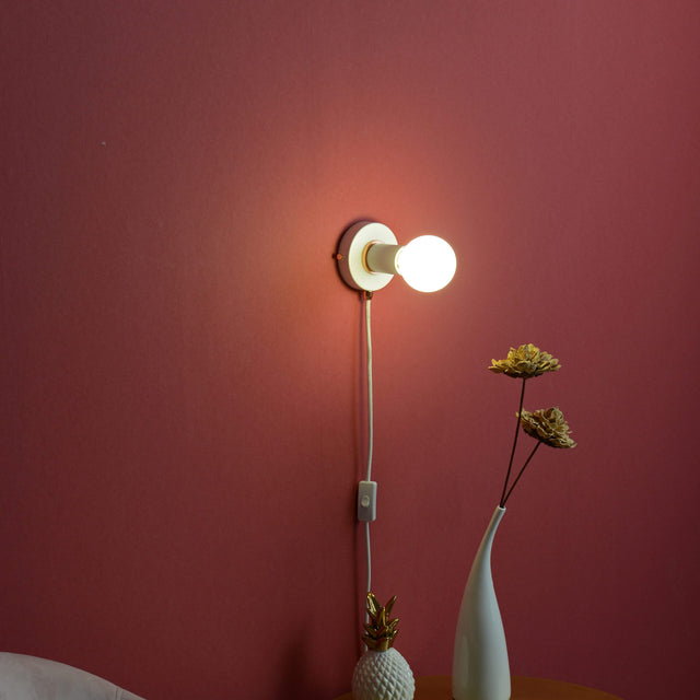 Simple Ring Plug In Wall Sconce - White/Rose Gold