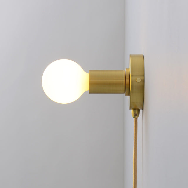 Simple Ring Plug In Wall Sconce - Brushed Gold