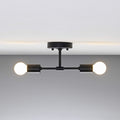 BW0023-2B: Matte black 2-light wall sconce