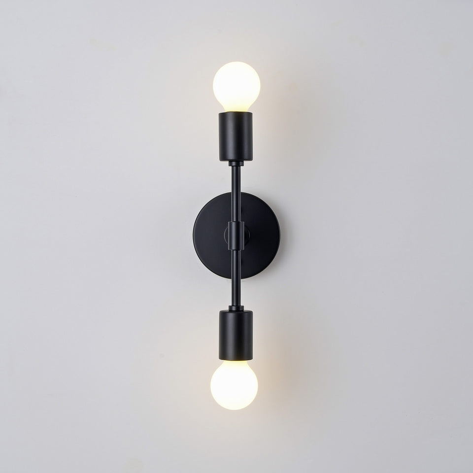 Brooklyn 2-Light Wall Sconce - Black - 2PACK