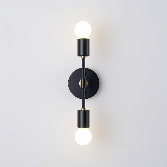 Brooklyn 2-Light Wall Sconce - Black/Gold