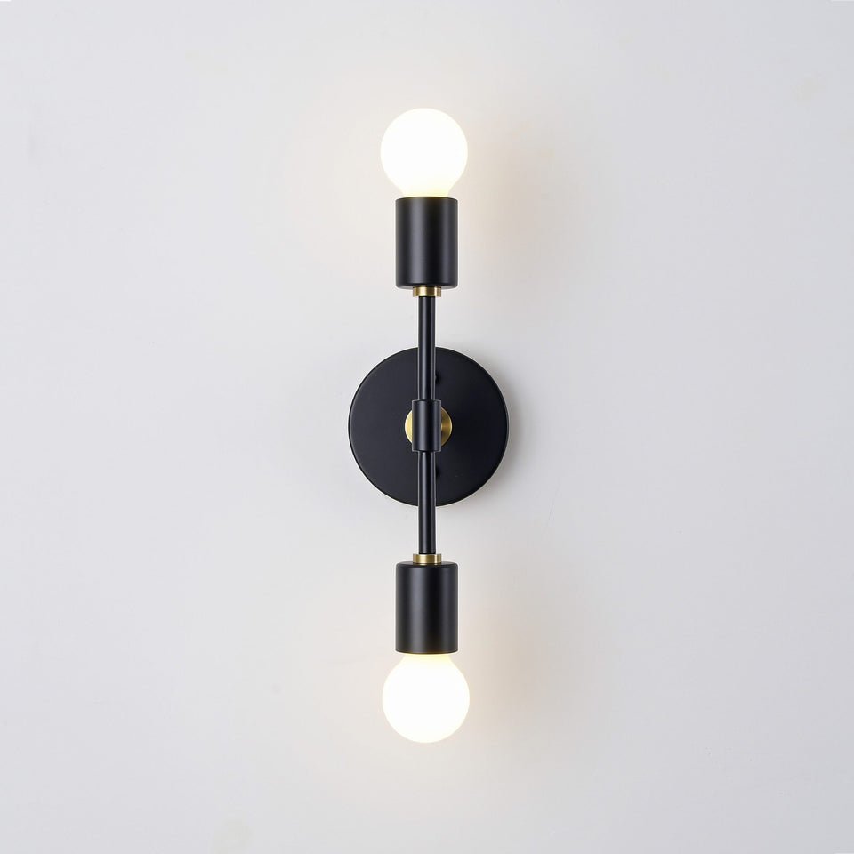 Brooklyn 2-Light Ceiling Lamp - Black/Gold
