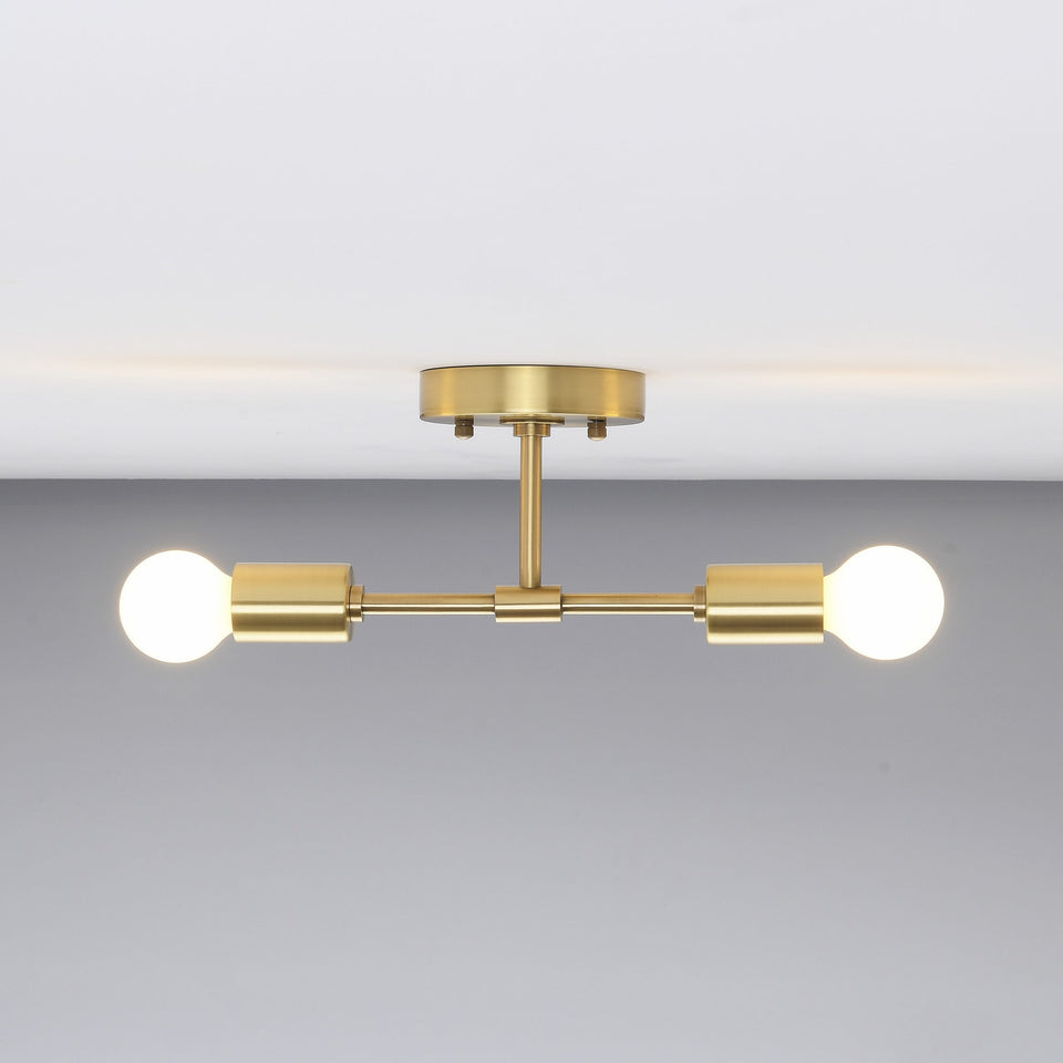 Brooklyn 2-Light Wall Sconce - Brushed Gold