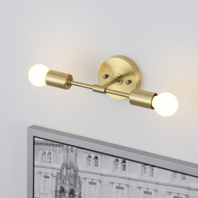 Brooklyn 2-Light Ceiling Lamp - Brushed Gold