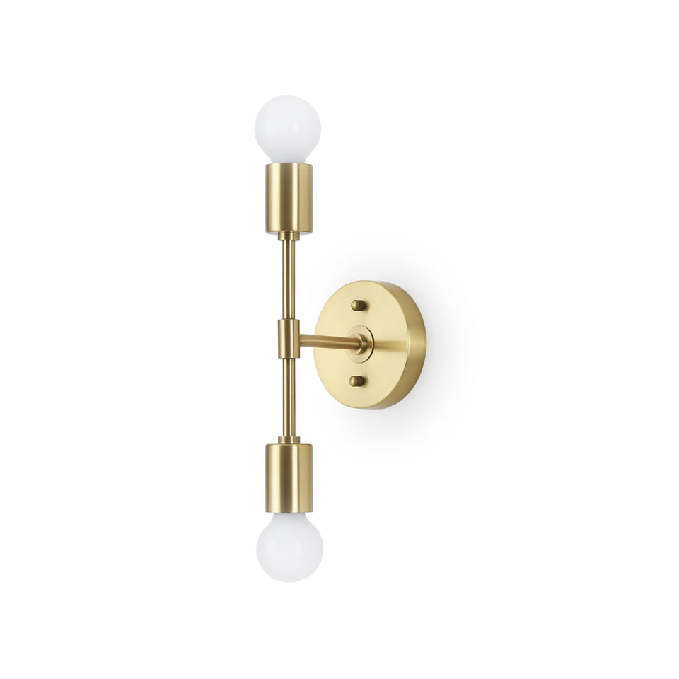 BW0023-2G: Brushed Gold 2-light wall sconce