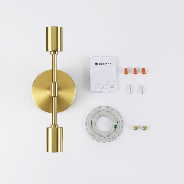 Brooklyn 2-Light Ceiling Lamp - Brushed Gold