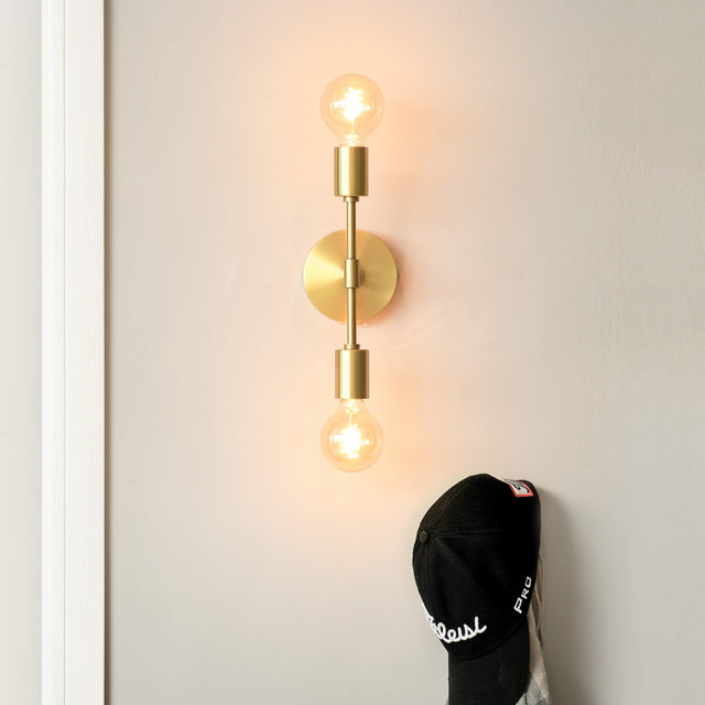 Brooklyn 2-Light Wall Sconce - Brushed Gold