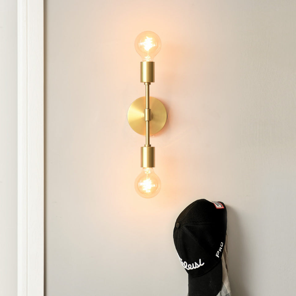 Brooklyn 2-Light Ceiling Lamp - Brushed Gold