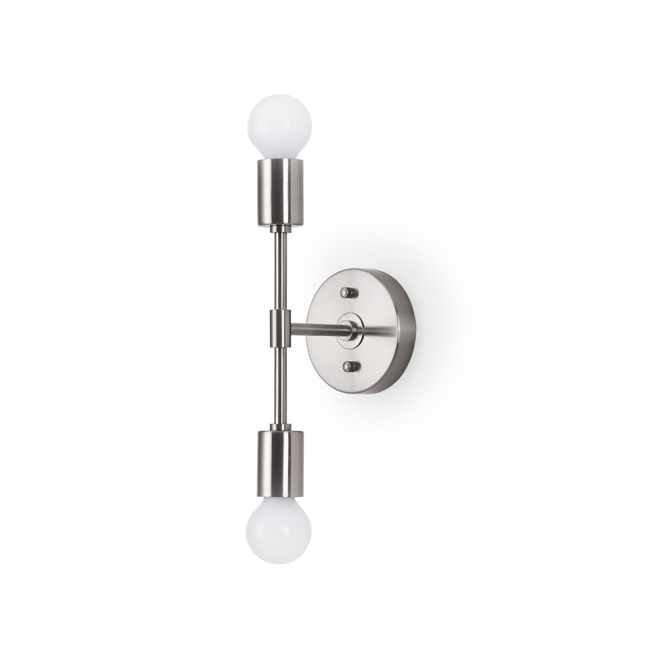 BW0023-2N: Brushed Nickel 2-light wall sconce