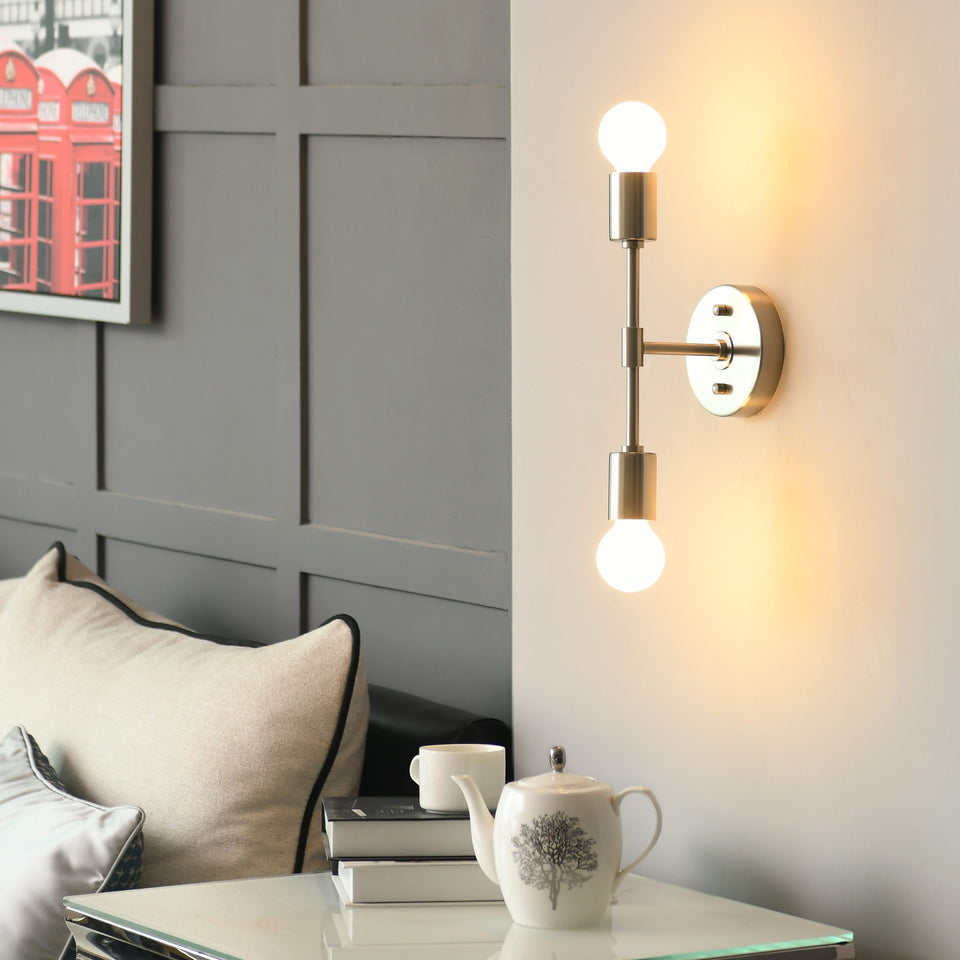 Brooklyn 2-Light Wall Sconce - Brushed Nickel