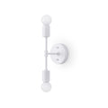 BW0023-2W: Matte white 2-light wall sconce