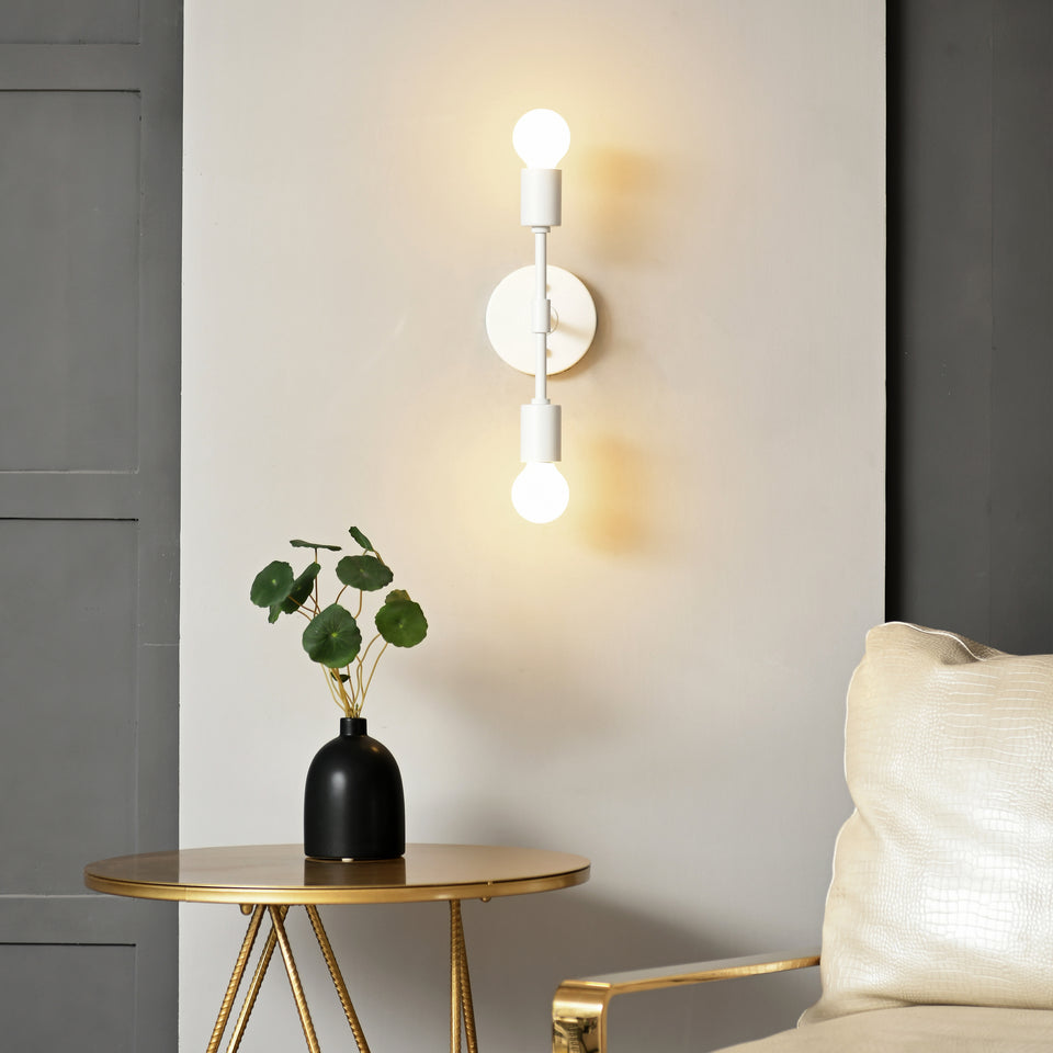 Brooklyn 2-Light Ceiling Lamp - White