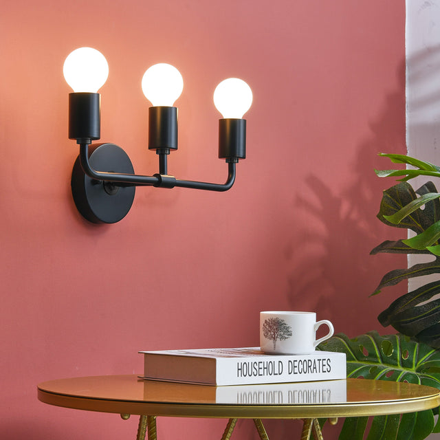 Brooklyn 3-Light Wall Sconce - Black