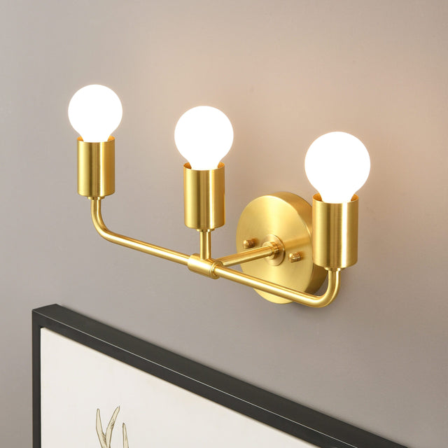 Brooklyn 3-Light Wall Sconce - Brushed Gold