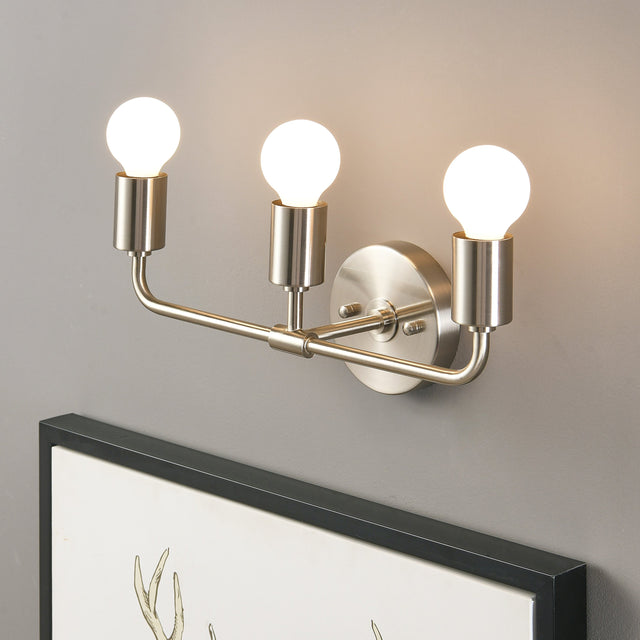 Brooklyn 3-Light Wall Sconce - Brushed Nickel