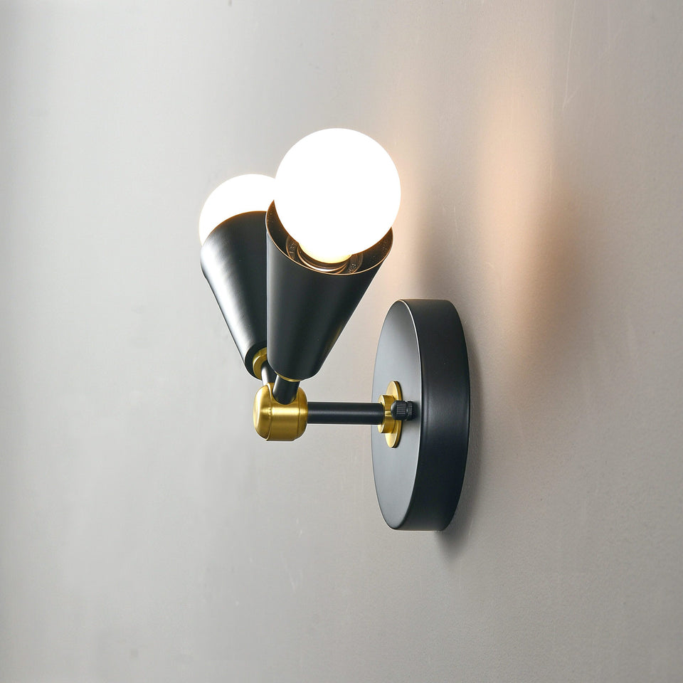 Connie 2-Light Wall Sconce - Black/Gold