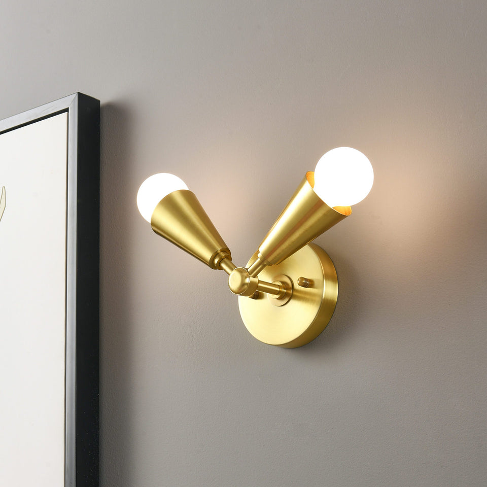 Connie 2-Light Wall Sconce - Brushed Gold