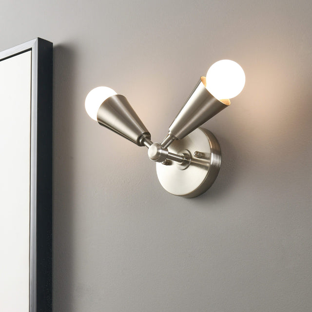 Connie 2-Light Wall Sconce - Brushed Nickel