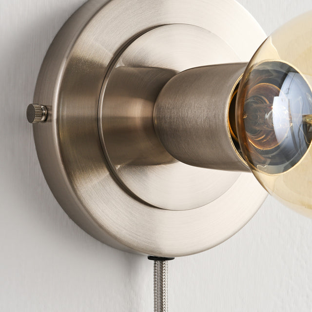 Luna Plug In Wall Sconce - Nickel