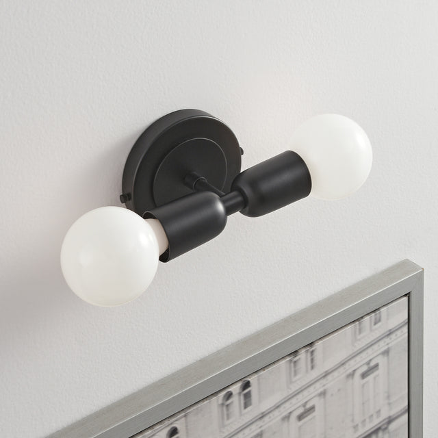 Luna Duo Wall Sconce - Black