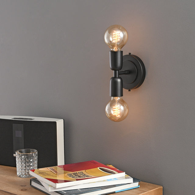 Luna Duo Wall Sconce - Black