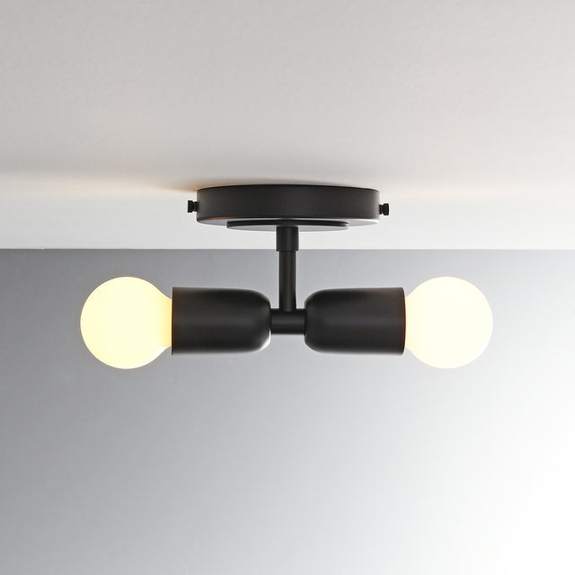 Luna Duo Wall Sconce - Black