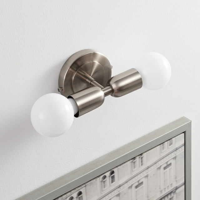 Luna Duo Wall Sconce - Nickel