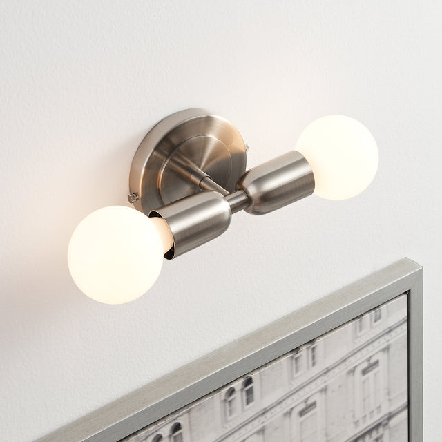 Luna Duo Wall Sconce - Nickel