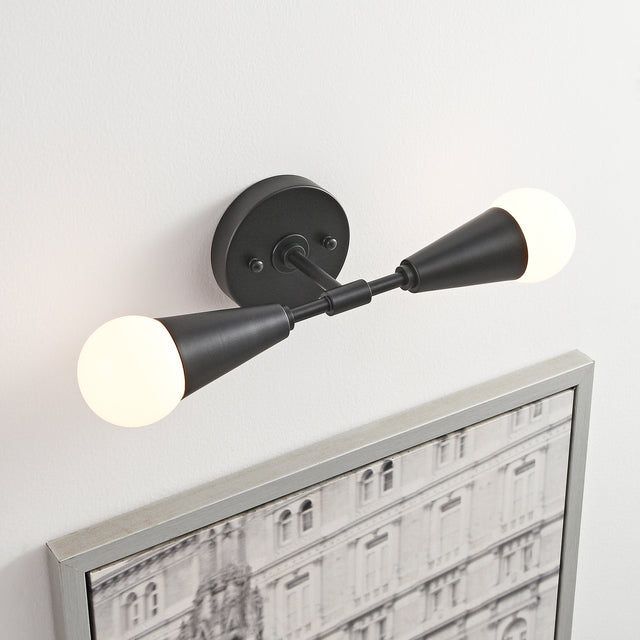 Vicky 2-Light Wall Sconce - Black