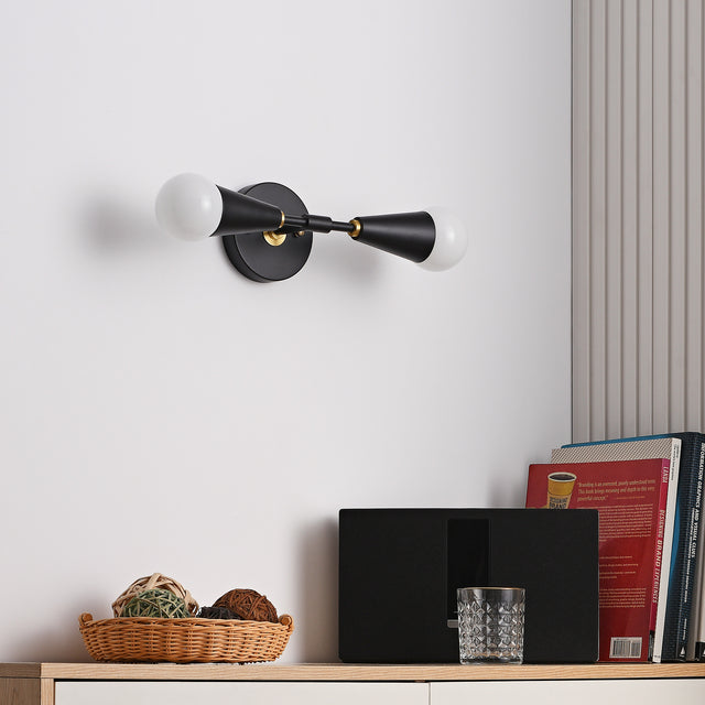 Vicky 2-Light Wall Sconce - Black/Gold