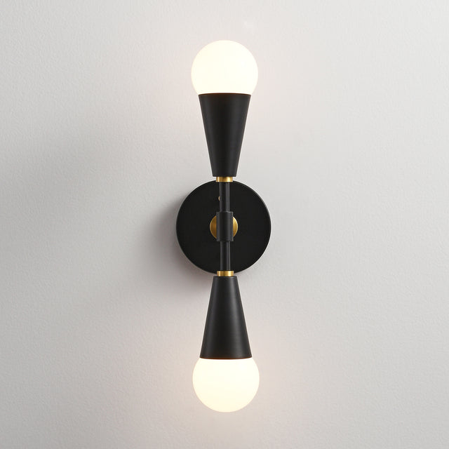 Vicky 2-Light Wall Sconce - Black/Gold